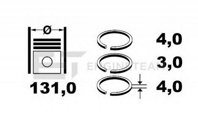 ET ENGINETEAM r1006400 -  Комплект поршневых колец